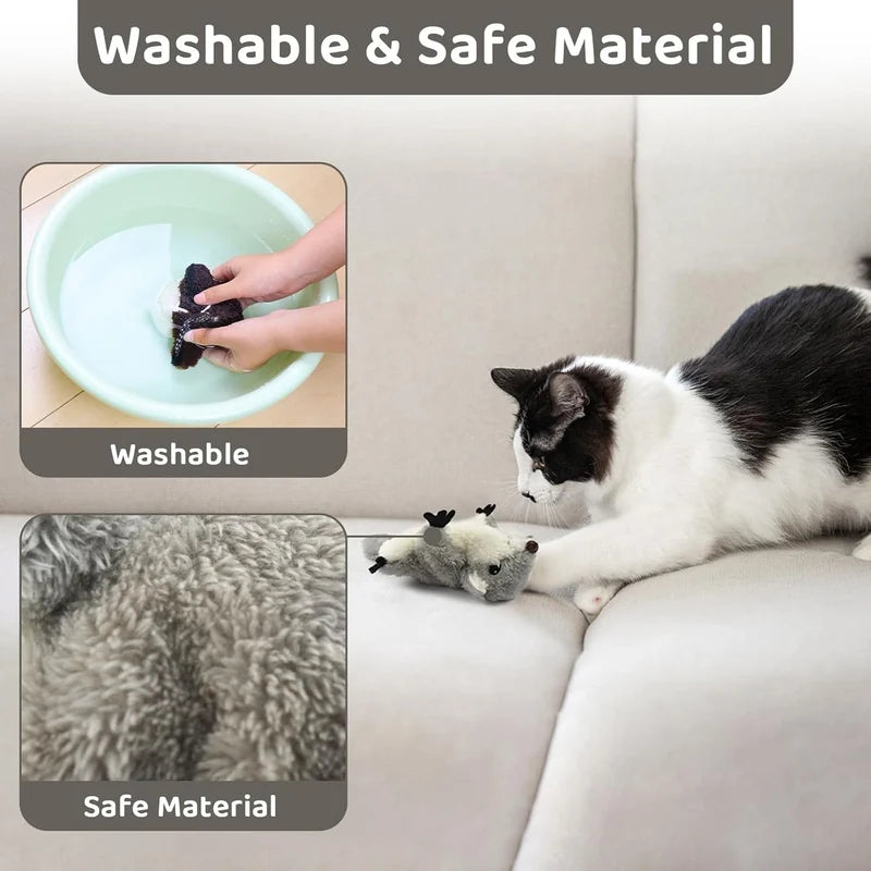 Rechargeable Flapping Squirrel Cat Toy